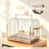 Stainless Steel Parrot Travel Carrier – Lightweight, Easy Climb, No Assembly Required