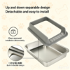 Stainless Steel Cat Litter Box, Anti-Splash, Easy Clean Stainless Steel Cat Litter Box with Anti-Splash Design |Durable & Easy Clean