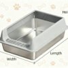 Stainless Steel Cat Litter Box, Anti-Splash, Easy Clean Stainless Steel Cat Litter Box with Anti-Splash Design |Durable & Easy Clean