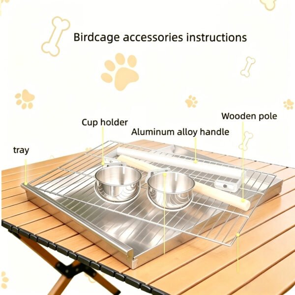 Stainless Steel Parrot Travel Carrier – Lightweight, Easy Climb, No Assembly Required