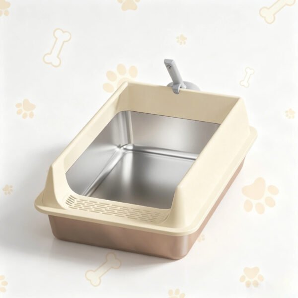 Stainless Steel Cat Litter Box, Anti-Splash, Easy Clean Stainless Steel Cat Litter Box, Anti-Splash, Easy Clean
