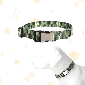 Custom Personalized Engraved Camo Dog Collar, Custom Name & Number ID Collar with Quick Release Alloy Buckle